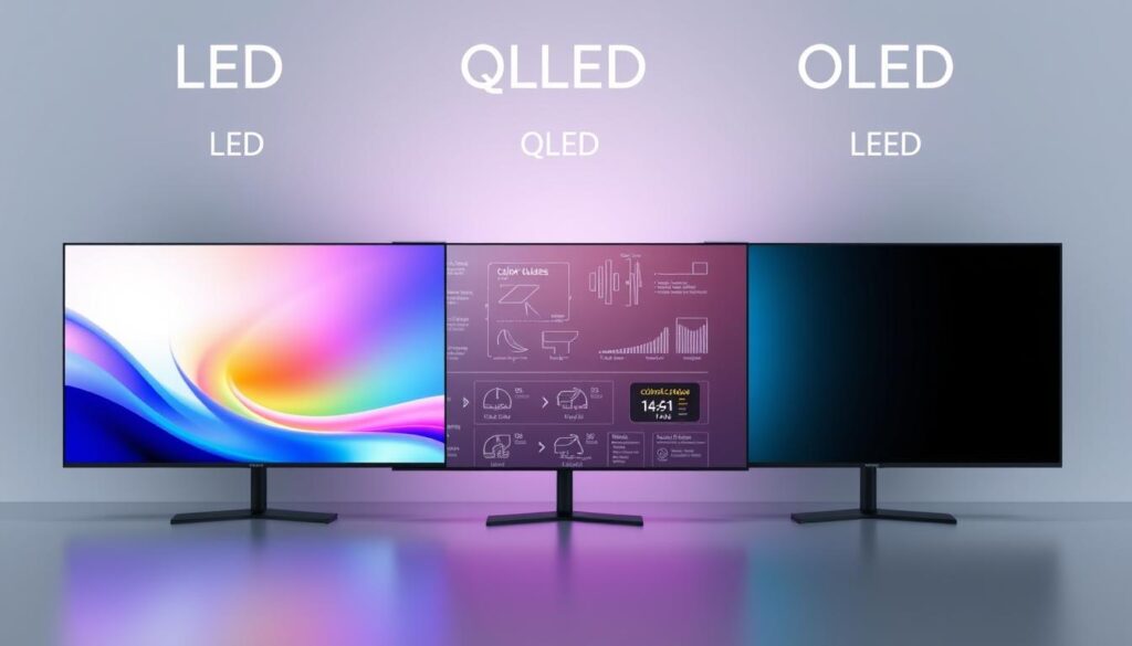Comparação entre tecnologias de tela